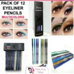 (12Pcs) Flormar Eyeliner Pencil Waterproof Glitter Eyeliner Pens