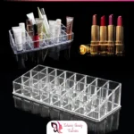 24 Slot Transparent Makeup & Lipstick Organizer/Box 24 Pcs Lipstick Holder Stand Lipstick Organizer Storage for Cosmetic Makeup Holder