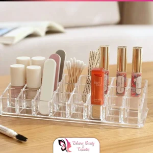 24 Slot Transparent Makeup & Lipstick Organizer 24 Pcs Lipstick Holder Stand (Acrylic)