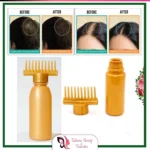  Professional Hair Oil Dye Bottle - Root Comb Applicator Bottle - Golden