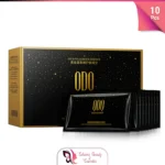 (Pack of 10) QDQ Black Gold Fullerene Penetrating Brushed Mask Fade Fine Lines Moisturizing Lifting Firming Soothing Repairing 2ML