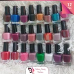 (12Pcs) Peel-Off Nail Paints, Multicolor 12 In 1 Girls Nail Polishes, Easy To Apply And Remove