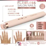 6in1 Flawless Salon Nail Buff Pedicure Kit Rechargeable Electronic Nail Filer, Buffer, Shiner, Cuticles & Nail Polish Remover