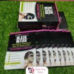 Huda Beauty Black Mask Collagen & Charcoal Mask -10pcs