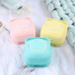 Silicone Bath and Body Shower Brush with Liquid Soap Dispenser