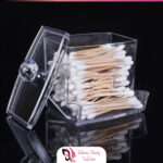 Acrylic Cotton Buds Holder - Cotton Swabs Storage Box Acrylic Cosmetic Organizer