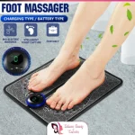 EMS Foot Massager Mat Electric USB Charging Smart Display Tens Acupuncture Feet Cushion Blood Circulation Pad Health Care Home