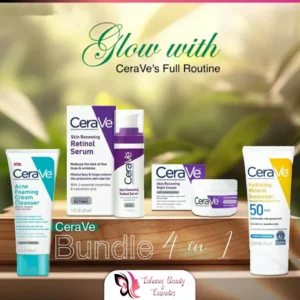 CeraVe 4 in 1 Skincare Kit Night Cream, Sunblock, Cleanser & Serum for Radiant Skin