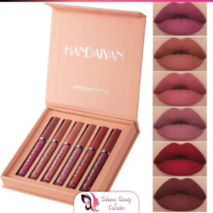 6 Pcs Handaiyan Mate Liquid Lip Gloss Set Liquid Lipstick