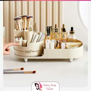 Rotating Countertop Single Layer Makeup Organizer