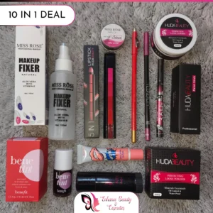 10 in 1 Makeup Deal Make-up +Makeup Fixer  +5 in 1 lipstick + LipPencil 2 Eyeliner